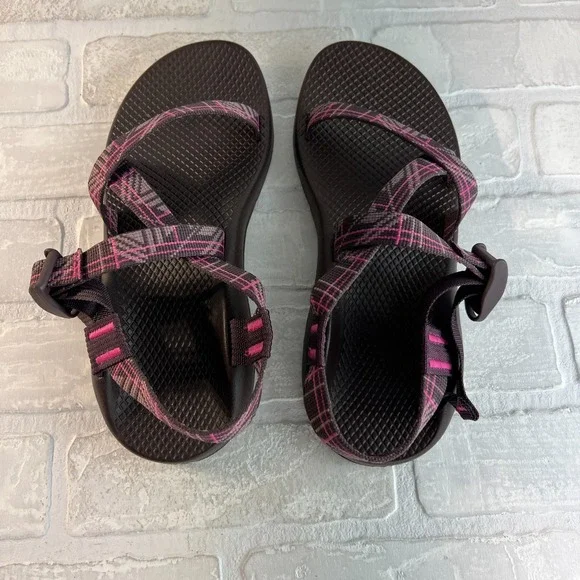 Chaco Sandals Women 9 Z/1 Classic Hiking Strappy Comfort Flat Brown Pink Outdoor - Picture 4 of 12